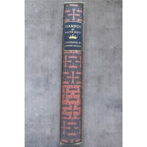 Ivanhoe Sir Walter Scott Heritage Press 1950 Edward Wilson COMPLETE w/ Sandglass
